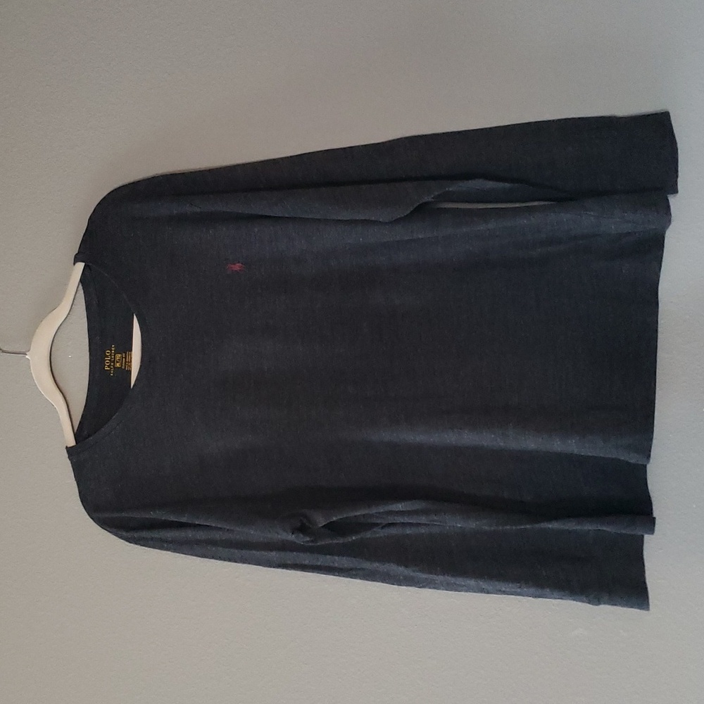 Polo Long Sleeve TShirt - Charcoal